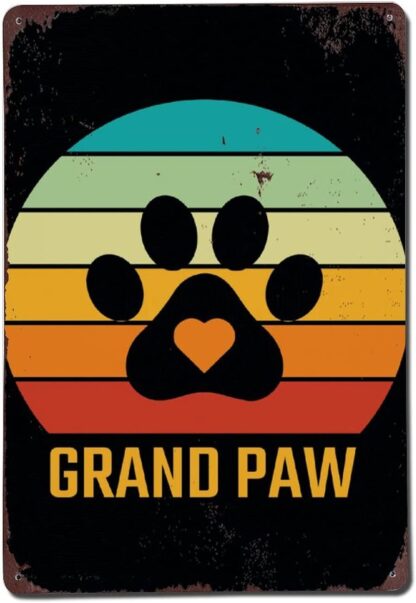 8x12 inch Grand Paw Metal Sign,Vintage Tin Plaque,Yard Sign