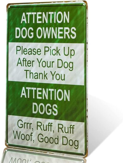 8x12 inch -Outdoor Garden Road Poster Dog Owners Wholesale Metal Sign