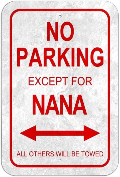 8"X12" No Parking Metal Sign Family - Nana Tin Metal Signs