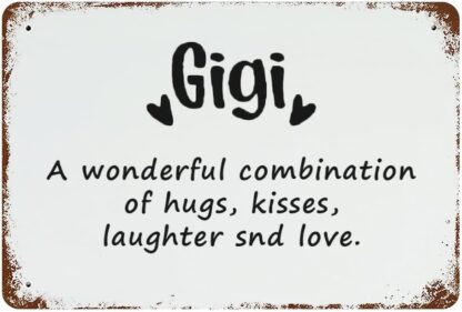 8x12 inch Vintage Metal Sign Gigi Gifts for Grandma Retro Tin Signs