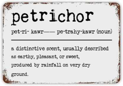 8x12 inch Petrichor Definition Dictionary Word Meaning Metal Signs