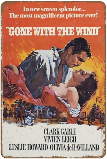 8x12 inch 25 Things You Didn't Know About 'Gone with The Wind Novelty Tin Sign