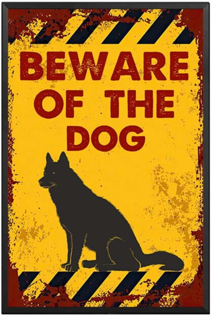 8x12 inch Vintage Beware of The Dog Metel Tin Signs Retro Warning Tin Sign