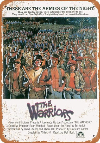 8x12 inch Vintage Retro Collectible tin Sign - 1979 The Warriors Movie