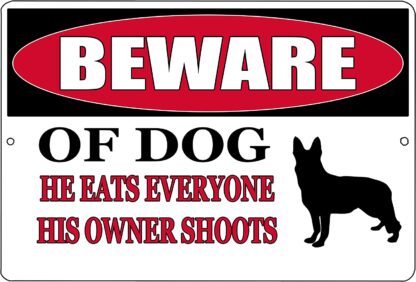 8x12 inch Beware of Dog Metal Tin Sign Wall Decor Man Cave Bar Pro Gun Warning