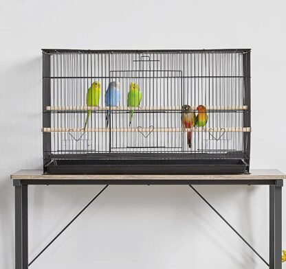 30'' Black Length Flight Bird Cage Iron Flight Parrot Cage