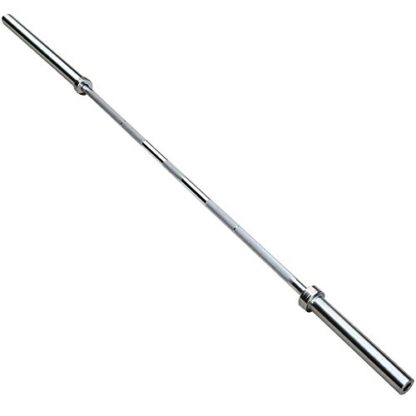 7ft Silver Iron Olympic Barbell Bar Weight Lifting Bar Weight Workout Gym Fits 2-inch - Image 7