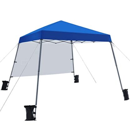 Blue Pop Up Canopy Tent with 1 Sun Shade Wall, Lightweight Instant Tent - Image 10