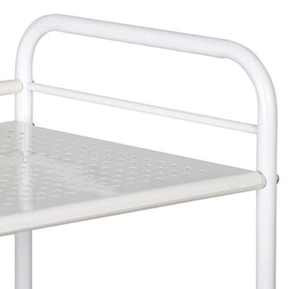 3 Tier White Trolley Cart, Tray and Metal Frame - Image 5