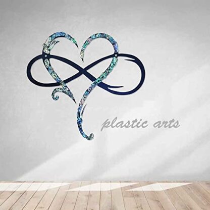 Blue Infinity Heart Metal, Unique Infinity Heart Wall Decor Love Sign - Image 4