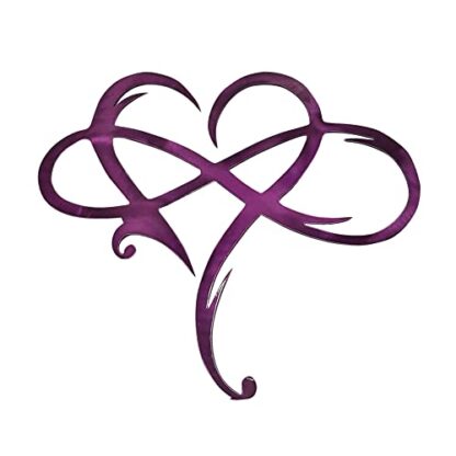 Purple Infinity Heart Metal Wall Decor, Unique Infinity Heart Love Sign - Image 8