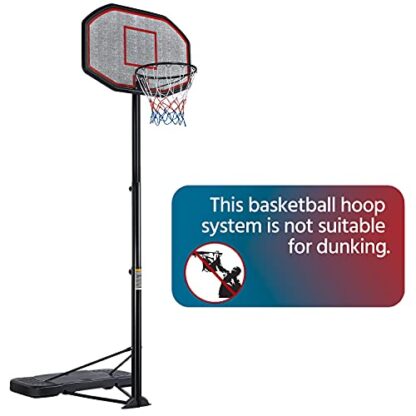 Red Portable Youth Sports Basketball Stand, 7-10ft Movable Basketball Hoop - Image 6