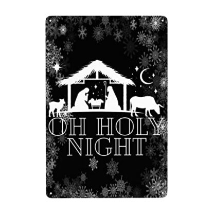 8x12 inch Christmas Sign Oh Holy Night Sign Oh Holy Night Tin Signs