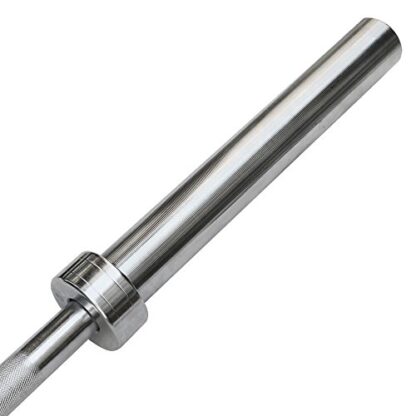 7ft Silver Iron Olympic Barbell Bar Weight Lifting Bar Weight Workout Gym Fits 2-inch - Image 6