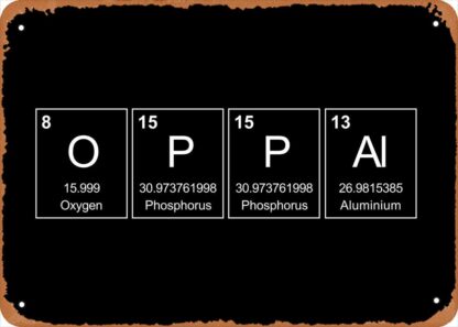 Oppai Periodic Table Anime Meme Otaku Culture Game Role Game Poster