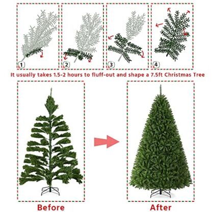 7.5ft Green Premium Unlit Artificial Douglas Full Fir Christmas Tree - Image 7