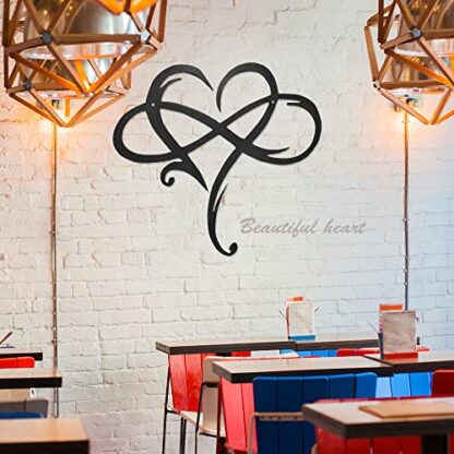 Infinity Heart Metal Wall Decor, Unique Infinity Heart Wall Decor Love Sign - Image 3