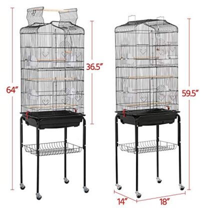 64-inch Open Play Top Rolling Bird Cage - Image 2