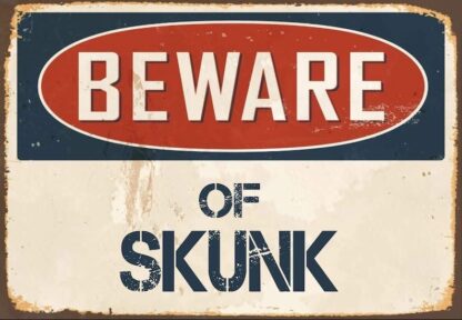 8x12 inch Beware Of Skunk Sign Vintage Sign Retro Aluminum Tin Signs