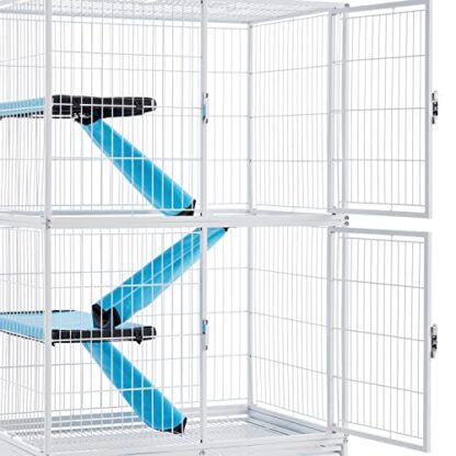 4-Tier 54 Inch White Height Cat Kittens Enclosure Ferret Cage - Image 3