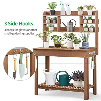 Brown Potting Bench Table - Germination Table & Outdoor Garden Work Bench - Image 5