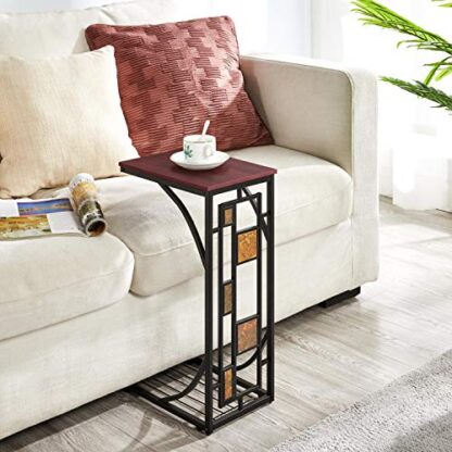 Brown C Table End Table Sofa Side Table Slides - Image 9