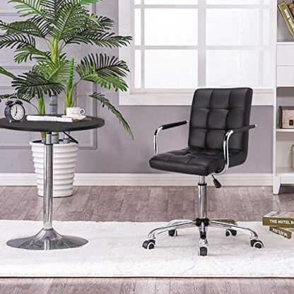 2PCS Black Desk Chairs/Office Chairs with Arms/Wheels - Image 9