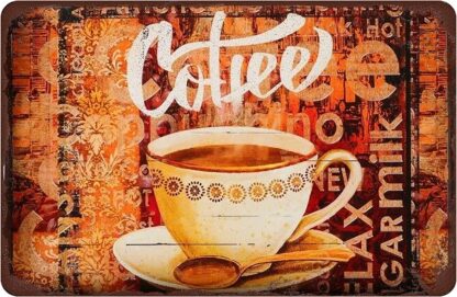 8x12 inch Vintage Coffee Tin Sign Funny Metal Tin Signs Wall Art Perfect