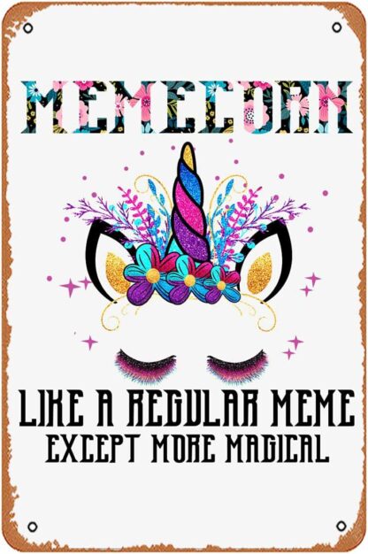 8x12 inch Meme – Memecorn – Wooden Hanging Scroll Frame Art Print Metal