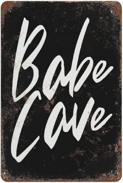 8x12 inch Babe Cave Monogramming Lettering Signs Vintage Metal Signs