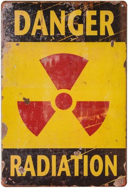 8x12 inch Danger Sign-Danger Radiation Allied Military Vintage tin Sign