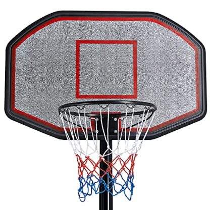 Red Portable Youth Sports Basketball Stand, 7-10ft Movable Basketball Hoop - Image 2