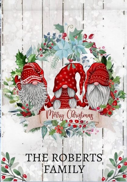 8x12 inch Christmas Gnomes Family Winter Christmas Welcome Winter Family Tin Sign