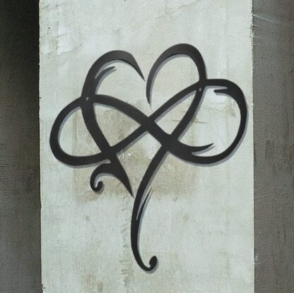 Black Infinity Heart Metal, Unique Infinity Heart Wall Decor Love Sign