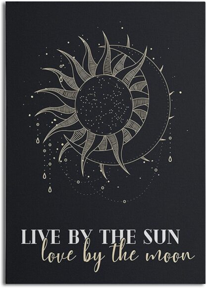 8x12 inch Vintage Live By The Sun,Love By The Moon Poster