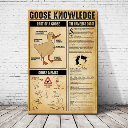 8x12 inch Goose Knowledge Part of Goose Goose Memes Goose L Tin Sign