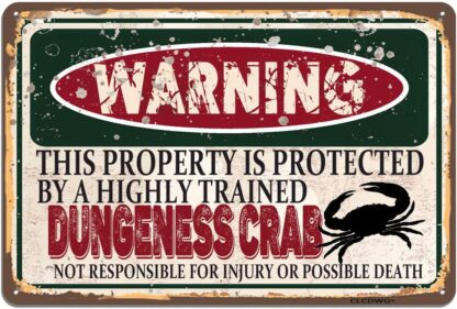 8x12 inch Dungeness Crab Metal Sign