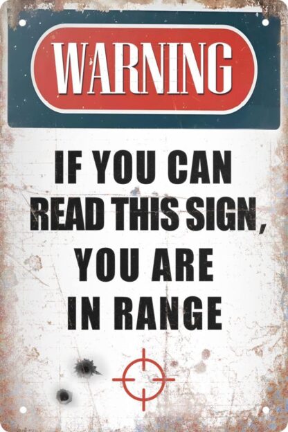 8x12 inch Metal Tin Sign Warning Sign Man Cave Garage Rustic Wood Decor