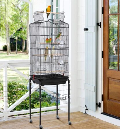 64-inch Open Play Top Rolling Bird Cage