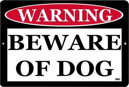 8x12 inch Beware of Dog Metal Tin Sign Yard Outdoor Warning Fence Sign Large