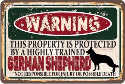 8x12 inch German Shepherd Metal Sign