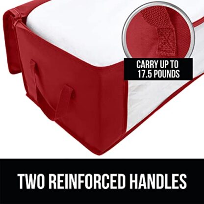 Red Large Capacity 4 Pack Clothes Storage Bag Organizer, 90L - Image 6