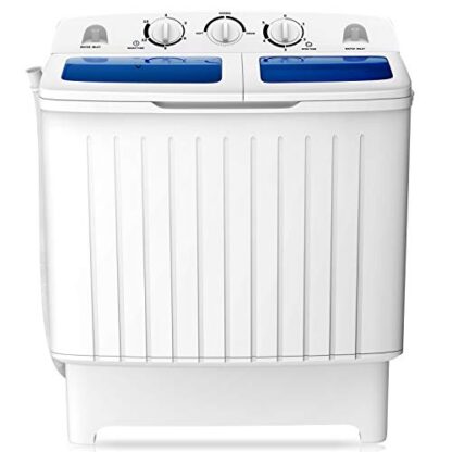 Blue + White Washing Machine, Twin Tub 17.6Lbs Capacity, Washer(11Lbs) and Spinner(6.6Lbs) - Image 9