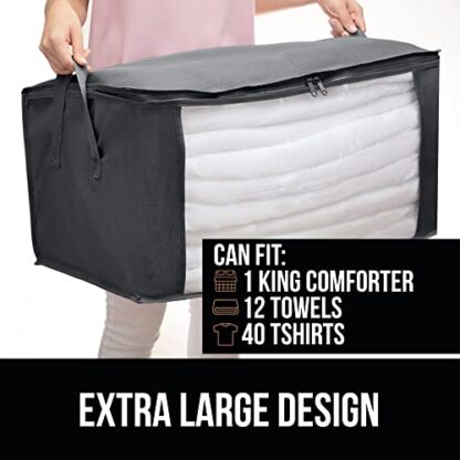 Charcoal Large Capacity 3 Pack Clothes Storage Bag Organizer 90L - Image 9