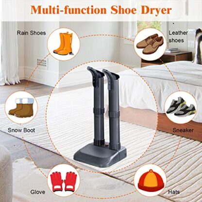 Black Boot Dryer, Electric Shoe Dryer and Warmer with Heat Blower - Image 9