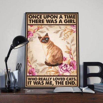 8x12 inch Metal Sign Once Upon A Time There Was A Girl Who Loved Cats