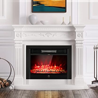 28.5-Inch Electric Fireplace Inserts, 750W/1500W Wall Recessed - Image 8