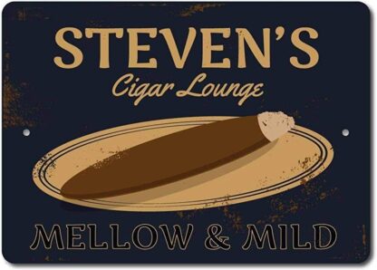 8x12 inch Metal Tin Sign Cigar Lounge Home