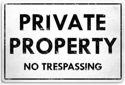 8x12 inch No Trespassing Signs Private Property Metal Sign Plaque Tin Signs