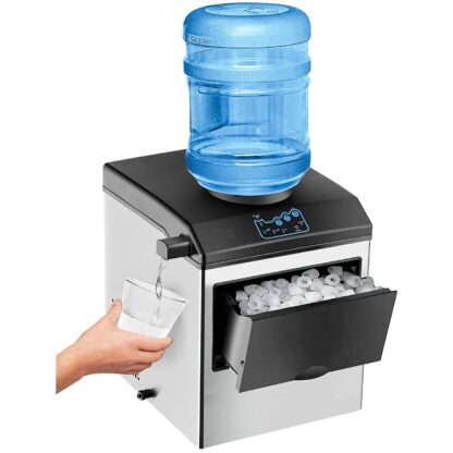 2 in 1 Countertop Ice Maker Built-in Water Dispenser, 48LBS per Day - Image 2